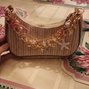 Fairycore 1pc Summer Beach Starfish Series Shell & Seashell Woven Shouldn't Bag.